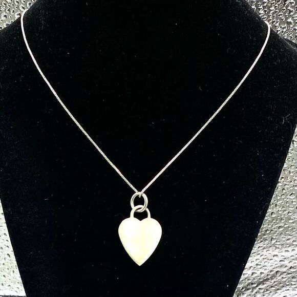 AAD# Italian Sterling 925 Silver Heart Necklace - Picture 5 of 7